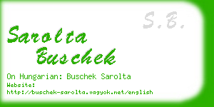 sarolta buschek business card